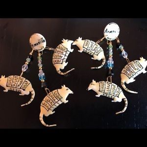Pierced Armadillo Ritz Earrings